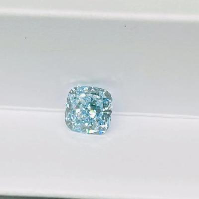 China VS1 Cushion Brilliant Cut CVD Lab Grown Blue Diamonds 3.2ct-3.6ct for sale