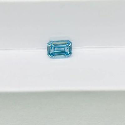 China 10 Mohs Synthetic Blue Emerald Shaped Diamonds Fancy Color Grade for sale