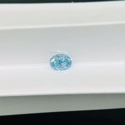 China ZKZ Diamantes de 1 quilate Tamaño oval Laboratorio suelto Diamantes azules cultivados VVS2 en venta