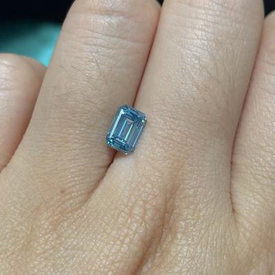 China 10 Mohs Emerald Cut Diamond crecido laboratorio azul IGI certificaron en venta
