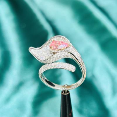 China jewelry production Lab Diamond Jewelry  Custom-Made Pear Fancy Diamond Ring for sale