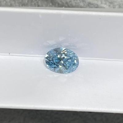 China 1.66ct Synthetic Blue Diamond Oval Loose Laboratory Grown Diamond VS1 for sale