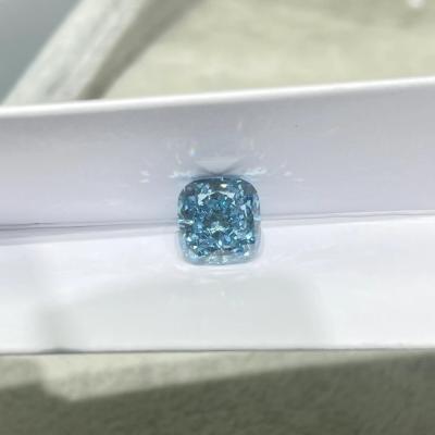 China Cushion Brilliant Cut 1.17ct Blue Diamond Lab Grown Colored Diamonds VS1 for sale