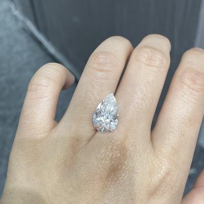 China 5.05 Carat CVD HPHT Lab Created White Diamonds Customizable Pear Shaped for sale