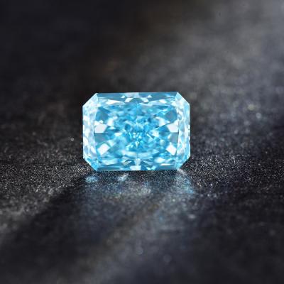 China 1-1.99Carat Radiant Loose Diamond Blue Lab Diamonds Jewelry Decorations for sale