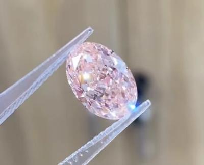 China Corte ovalado de laboratorio crecido diamantes rosados joyas decoraciones collares anillos colgante certificado en venta