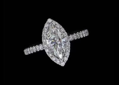 China White Diamond Engagement Ring Lab Diamond Jewelry Custom Marquise Cut Shape classic solitaire for sale