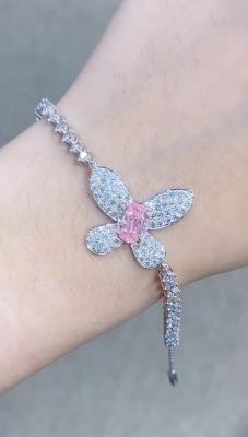 China Loose Synthetic Diamond Bracelet Butterfly Product Jewelry Production Earing Necklace en venta