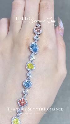 China Colored Lab Created Diamond Bracelet Candy Bracelet Lab Diamond Jewelry à venda