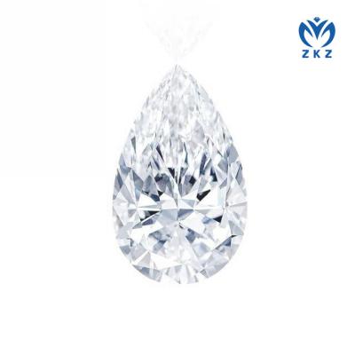 China Colorless 6.33 Carat CVD Pear Shaped Lab Grown Loose Diamonds Color F for sale