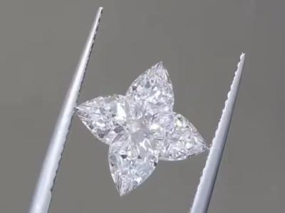 China White Lab Grown Diamonds 4CT CVD LV Cut Loose Diamond DEF VS1 For Jewelry Decoration for sale