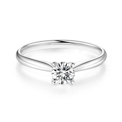 China 18k Gold Lab Grown Diamond Ring 0.3ct+D VS1  White Lab-Grown Diamond Ring NGTC Certified Round Synthetic Diamond ring for sale