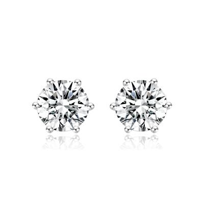 China Classic Design 18k Lab Grown Diamond Earrings Jewelry NGTC Certified Round shape diamond Earrings for sale