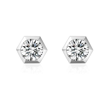 China Design clássico 18k Laboratório crescido diamantes brincos jóias NGTC certificado forma redonda 0,3ct diamantes brincos à venda