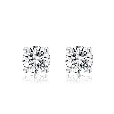 China Classic Round Shape Design 18k Lab Grown Diamond Earrings Jewelry  Best seller Round  shape 0.3ct diamond Earrings for sale