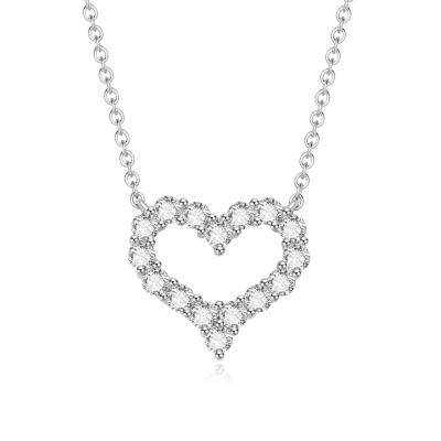 China Hermoso colgante de diamantes de 18k de oro de laboratorio colgante de diamantes de laboratorio blanco hermoso colgante de joyas colgante en forma de corazón en venta