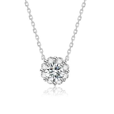 China Classic 18k Gold Lab-Grown Diamond Pendant Hot Sale Pendant White Diamond jewelry Round Shape Pendant for sale