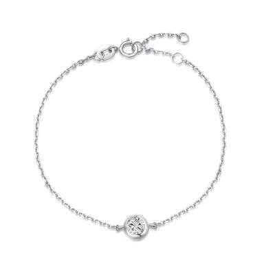 China Design clássico 18k ouro de laboratório de diamantes pulseira estilo diário pulseira branco joias de diamante estilo simples pulseira à venda