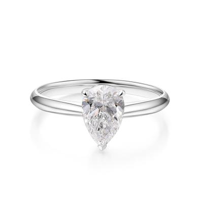 Κίνα Beautiful Design Lab Grown Diamond Ring 18K White Gold jewelry for gifts and party Diamond ring Pear Shape Diamond Ring προς πώληση