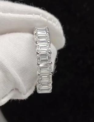China Emerald Diamond Ring White Diamond Ring Wedding Eternal Rings Lab Grown Diamond Rings for sale