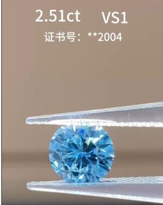 Chine Diamants cultivés Diamants ronds en laboratoire Diamants cultivés Diamants bleus Diamants anneau d'oreille Collier pendentif à vendre