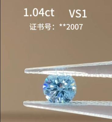 Chine Diamant rond bleu Diamants cultivés Diamants en laboratoire Diamants cultivés Anneau d'oreille Collier pendentif à vendre