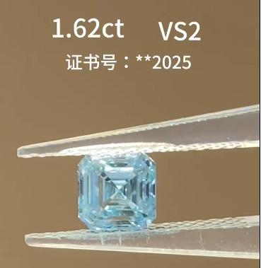 Chine Asscher Diamant bleu Diamants cultivés Diamants de laboratoire Diamants cultivés Collier d'oreille à vendre