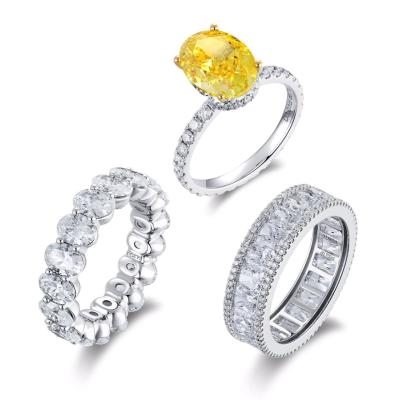 China Engagement Wedding Eternal Ring Lab Grown Diamond Rings Lab Created Colored Diamonds en venta