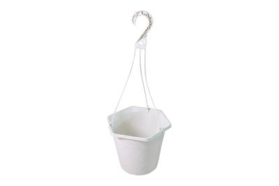 China Customized Minimalist Plastic Fence Pots 14 Inch Plastic Hanging Baskets for sale