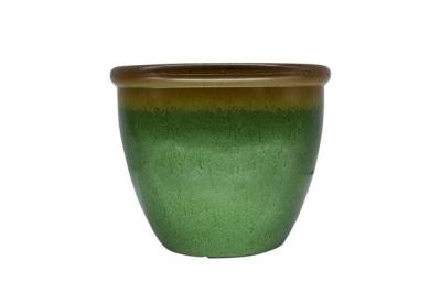 China 6in Round Green Plastic Planter for sale
