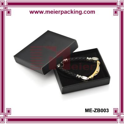 China Good quality glossy black jewelry package box with customized paper box printed logo for man jewellery for sale