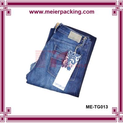 China Professional Supplier Rectangle Jeans paper hang tag with printing matters need attention for sale