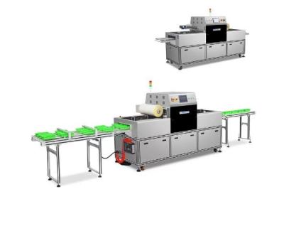 China PLC Vacuum Horizontal Flow Wrap Packing Machine Chicken Sea Food Packing for sale