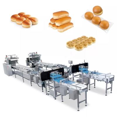 中国 多機能のパン屋の食糧自動供給ライン ハンバーガーのパン ホット ドッグのハンバーガーの包装機械 販売のため