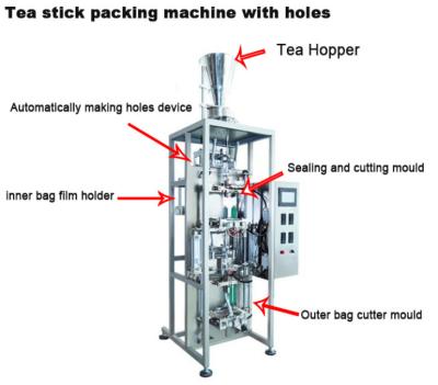 China Inner And Outer Teabag Packaging Machine Stainless Steel Tea Stick Packaging Machine for sale