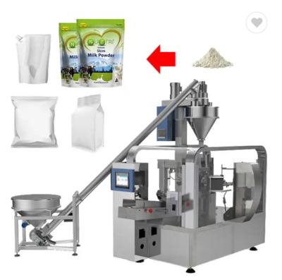 China 1KG Spices Powder Doypack Packaging Machine Up To 120 Packs / Min With 0.5m3/Min Air Consumption for sale