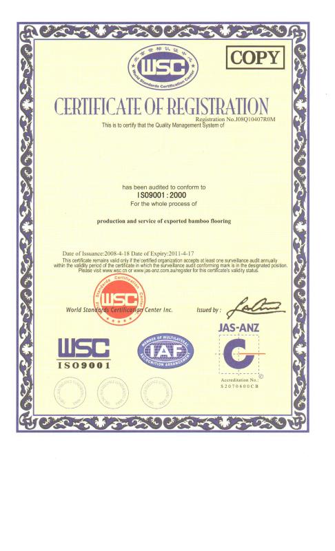 ISO9001:2000 - Eee Housing Co.,Ltd.