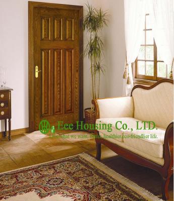 China Wood Color Superior durability fiberglass SMC door For Villas/Apartment, 8 feet height and 3 feet width for sale