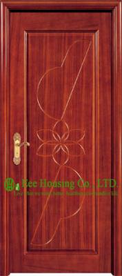 China Flush Timber Veneer Wood Door With Handle and Lock,Teak Wood Door Design Main doors for sale