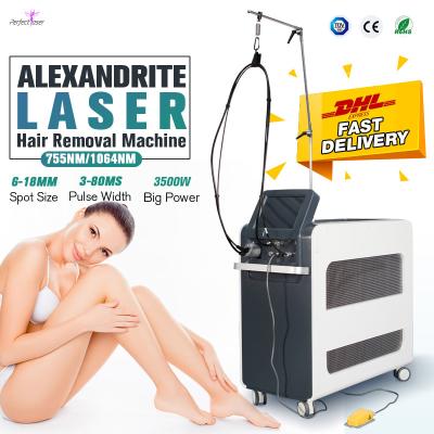 China Alexandrite Laser Hair Removal Machine ND YAG 4000W 755nm 1064nm for sale
