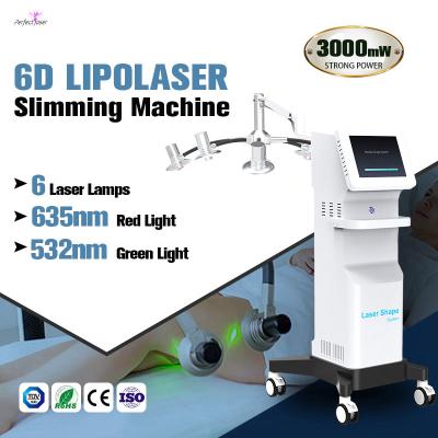 China Non Invasive Laser Liposuction Machine 6D Body Slimming Weight Loss 600W for sale