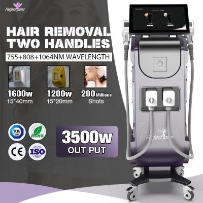 China 2 Handles Oem Diode Laser Hair Removal Machine 755nm 808nm 1064nm for sale