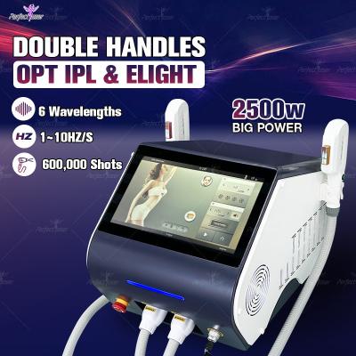 중국 OPT SHR IPL 레이저 머리 제거 기계 Elight RF 염색 제거 판매용