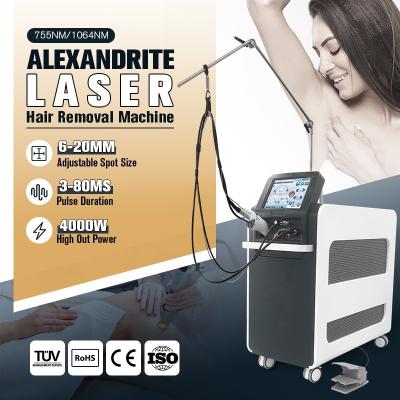 China Máquina de depilação a laser Nd Yag de pulso longo Alexandrite 755nm 1064nm à venda
