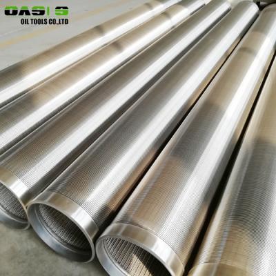 China Plain Weave Stainless Steel Well Screen Pipe Perforated Continuous Slot Rod Base for sale