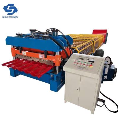China                  Steel Tile Sheet Metal Roof Roll Forming Machine Export to Ethiopia              for sale