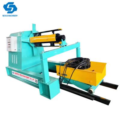 China                  5t 8t 10t Hydraulic Uncoiler Decoiler with Coil Car From Nexus Machinery              for sale