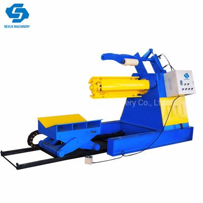 China                  Nexus Machinery Hydraulic Uncoiler/Decoiler/Decoiling Uncoiling Machine with Carrying Car for Metal Roll              for sale