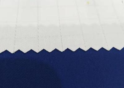 China Uniform Garment Anti Static Fabric 10X10mm Grid Carbon fibre Polyester Cotton for sale
