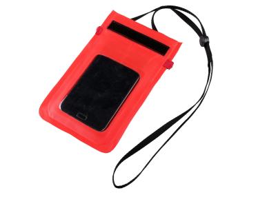 China Nylon / TPU Small Red WaterProof Dry Bags for Protect Mobile Phone when diving for sale
